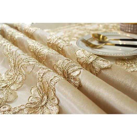 Wholesale Velvet Table Cloth With Mesh Lace Tablecloth Soft Feel